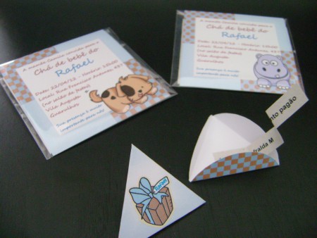 Convite 9 x 9 cm personalizado